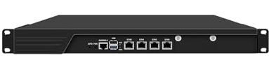 ANDAQI 1U Firewall Appliance with Redundancy Power Supply, PFSense, OPNsense, VPN, N150, RJ53, 4 x I226-V 2.5GbE LAN, GPIO, SIM Slot, Dual Power, 32G RAM, 512G SSD