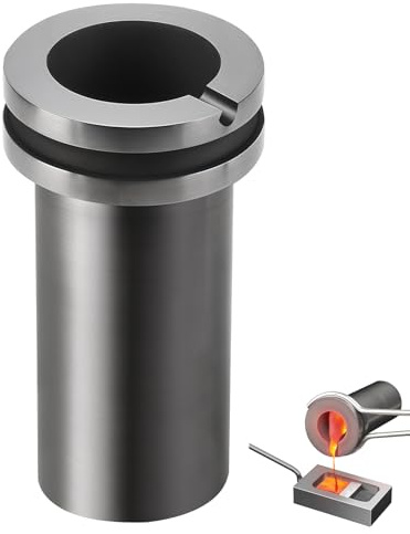 VEGOATY Graphit-Tiegel: 1kg Hohe Temperaturbeständigkeit Graphites Crucible, Graphit Crucibles für Gold, Silber, Messing, Aluminium, Schmuck, Gießöfen, Werkzeug, Metall, Schmelzen, Elektrisch