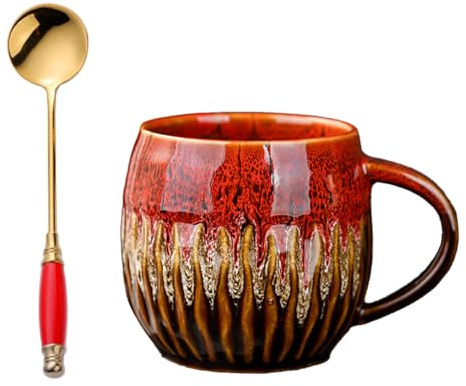 Taza de café grande 20oz, Taza de cerámica única 600ml, Taza de arte, Microondas y lavavajillas, Perfecto para café, té, regalo para el hogar, cafetería, oficina