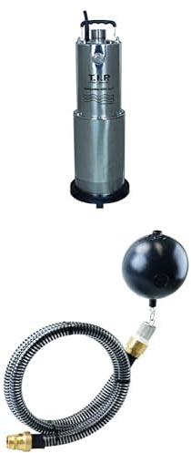 T.I.P. Subgarden 6000 AUT Edelstahl Zisternen Tauchdruckpumpe 6000l/h 43m 4,3bar 1200W Automatik Garten Hauswasserautomat 30137 + Saugschlauchgarnitur 4m Messing knickfest Fußventil für Gartenpumpen
