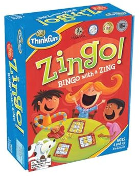 ThinkFun 4 Pack ZINGO Classic Word Game, Ages 3+