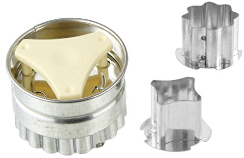 Zenker Ausstecher Linzer Patisserie, Ausstechförmchen für Plätzchen und Kekse, Motiv-Ausstecher für Linzer-Plätzchen, Menge: 1 x Ausstecher-Set, 4 Teile, Silber