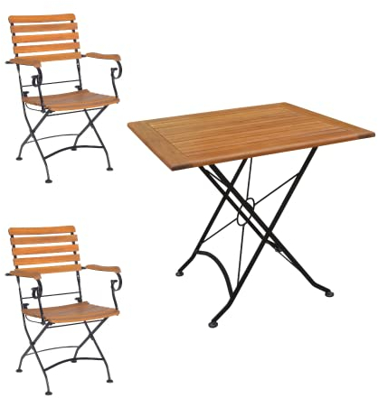 acamp 2X 57434 Lindau Klappsessel 1x 56726 Lindau Tisch 80x80cm