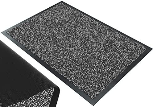 VOUNOT Felpudo Entrada casa, Alfombra Exterior para Puerta, Impermeable Antideslizante Lavable, Alfombra para Interior y Exterior, 40x60cm, Antracita
