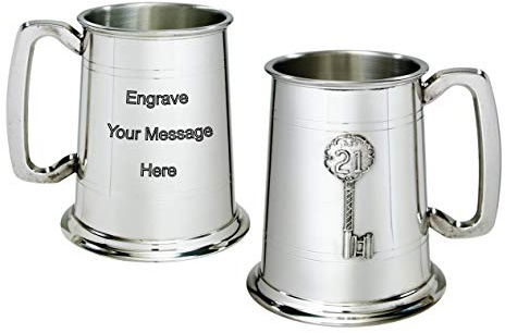Wentworth Pewter 21st Birthday Tankard (with Engraving)