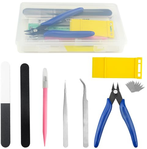 WMYCONGCONG 17 pièces Kit d'outils pour maquettes Gundam Set d'outils de construction pour le modélisme de base, la réparation et l'assemblage