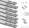 20-PACK LED Profil Aluminium 20 x 1m, U-Form Aluminiumprofil mit milchiger Abdeckung für LED-Strips, Endkappen, und Montageklammer für LED-Streifen, sehr einfache Installation