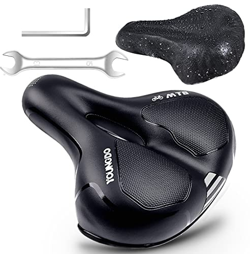 YOUNGDO Sella per Bicicletta Comoda, Sella Bici Gel Ergonomico, Uomo Donna Sellino Bicicletta Traspirante per Biciclette da Strada, Mountain Bike, City Bike