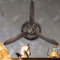 YOUKI wanddeko metall,wanddeko wohnzimmer,wand deko,3D Wandbild, Propeller-Dekoration für Küche, Schlafzimmer,flur,Retro wandskulpturen,schwarz
