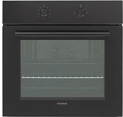 Telefunken ECB65A-B Einbaubackofen ohne Kochfeld, 65 Liter, 10 Betriebsarten, Autark, Dampfreinigung, 2-fach Verglasung, Umluft, 60 cm Backofen