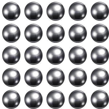 sourcing map 120pcs Precision Balls 10mm Diameter Carbon Steel Ball for Bearings, Silver