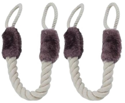 Türstopper Klinke,2 Stück Baumwolle Türstopper Klinke,Türkordel,Türkordel Klemmschutz,Türkordeln Türstopper,für Türen Haustier und Kinder Fingerschutz (Braun)