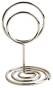 LEMCC Tischnummernhalter, Metall-Tischkartenhalter, Tischschildständer, Memo-Ständer, Hochzeits-Namenskartenhalter, Dekorativer Schreibtisch-Memo-Notizhalter für Hochzeit, Party,(1 Stück Silber)
