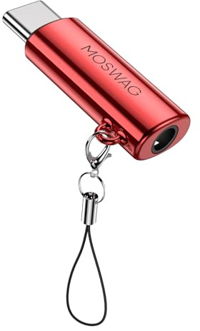 MOSWAG Adaptador USB-C a 3.5mm Audio DAC Zinc | Compatible con Samsung Galaxy, Pixel, iPad, OnePlus y más - conector de aleación de zinc para sonido claro sin pérdidas