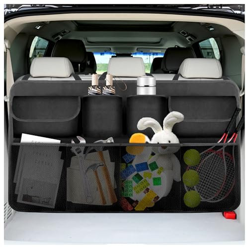 GTLM Hanging Car Trunk Organizer,Rear Seat Car Organizer and Storage with 8 Large Capacity Pockets,Universal Car Accessories Back Seat Car Organizer for SUV MPV Rear Seats