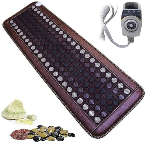 HGDUYC Jade Turmalin Far I-n-f-r-a-r-e-d Heizmatte, mit intelligentem Controller, einstellbare Temperatur/kann bis zu 15,2 cm tief in das Gewebe eindringen (50 x 150 cm)