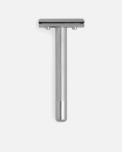 Timor Gentle Shaver Sicherheitsrasierer, Edelstahlgriff 90 mm, Geschlossener Kamm, Inkl. 1 Rasierklinge