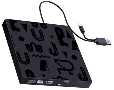 ZEPFJHE Graveur CD externe Slimly graveur DVD graveur multifonction USB 3.0 type C Hubs pour PC portable sauvegardes de données installation graveur DVD portable pour ordinateur portable