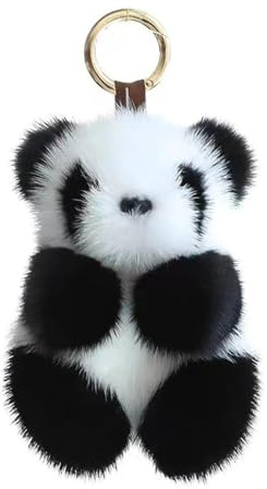Auroriel Peluche Panda Portachiavi Carino Cartone Animato Animale Panda Ciondolo Morbido Peluche Portachiavi Borsa Portafoglio Donne Uomini Bambini Regalo Decorazione Acc