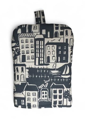 CUSHIONS2U Waterside Dark Blue 3 Layer Cafetière Cosy, Insulated Design