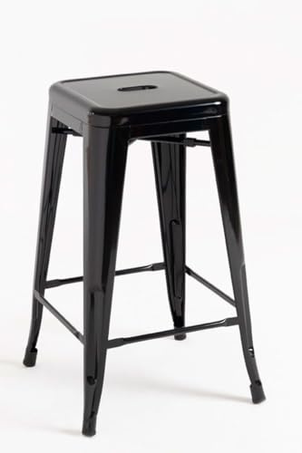 Regalos Miguel - Packs Taburetes Bajos - Pack 2 Taburetes Torix Bajos 65 cm - Negro