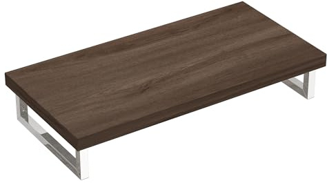 doporro Waschtischplatte für Aufsatzwaschbecken Waschbeckenauflage 45x100cm Waschtischkonsole in Eiche für Waschschalen inkl. Konsolenhalterung
