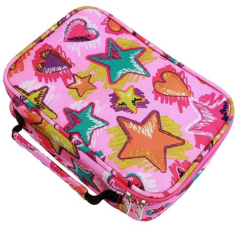 EDATOFLY 72 Slot Matite Astuccio Multifunzione Grande Astuccio Borsa Matite per Ragazzi e Ragazze (Rosa)