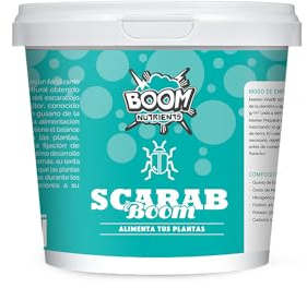 Boom Nutrients | Abono 100% Natural, aporta los nutrientes necesarios a la planta. Apto para cualquier tipo de cultivo - Scarab Boom (400g)