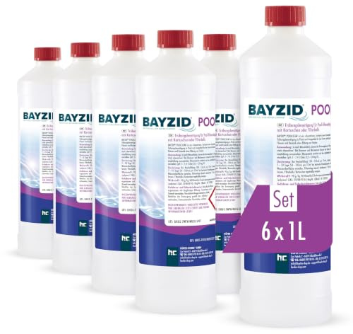 Bayzid Spa 6 x 1 L Clarifiant - Eau Claire et Brillante - Action Rapide | Clarifiant Anti-Turbidité pour Spa et Petite Piscine - Compatible Filtres Cartouche et Boules Filtrantes - Dosage Économique
