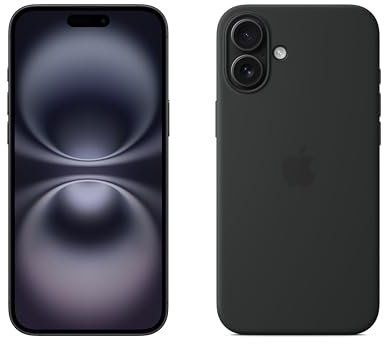 Apple iPhone 16 Plus 128GB: 5G Mobile phone with Apple Intelligence - Black + Silicone Case with MagSafe - Black