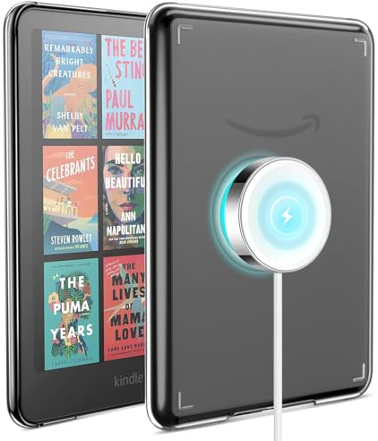 MoKo Hülle für Kindle Paperwhite (12. Gen, 2024) & Kindle Colorsoft, Klar | Magsafe-kompatibel, ultradünne, transparente Hart-PC-Schutzhülle mit Rand