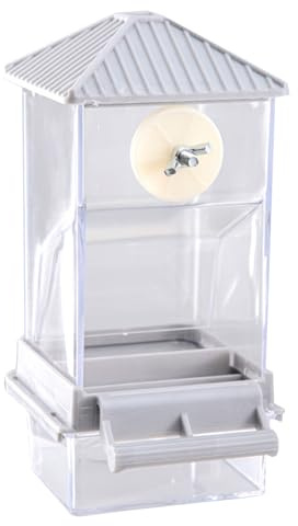 Distributeur automatique de nourriture transparent pour perroquets avec grande capacité