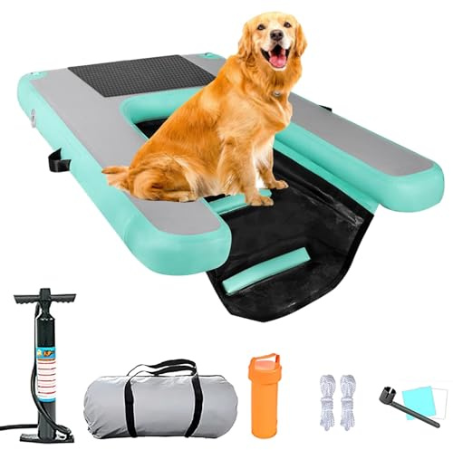 scaletta per cani da barca Rampa per barca per cani, rampa d'acqua, scaletta antiscivolo in EVA per cani fino a 104 kg, piattaforma galleggiante ad alta visibilità per cani di piccola/media/grande tag