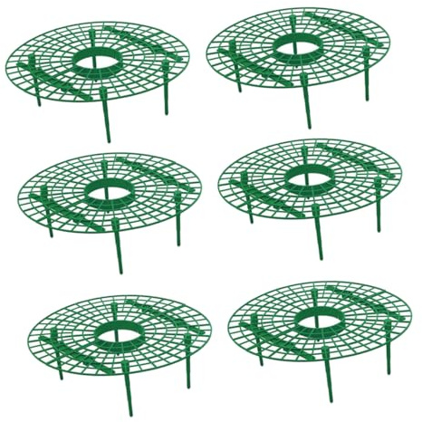 OFFSCH 6 Piezas Soporte para Fresas Resistente Marco de Rejilla Verde para Plantas Trepadoras Soporte Práctico para y Protección de Fresas Jardín