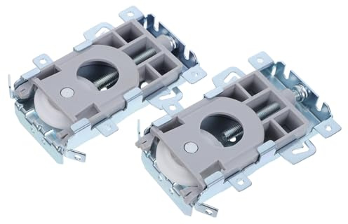 SEWOART Ensemble de 2 Roulettes Inférieures en Acier Inoxydable pour Porte Coulissante de Placard Miroir, Poulies Silencieuses Haute Capacité, Compatible Quincaillerie, Rénovation Portes