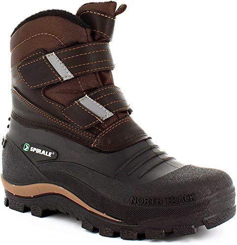 Spirale Tove Men's and Women's Winter Boots, Snow Boots for Adults, Velcro Boots, Double Climbing, Canadian Boot, Warm Lining, Water-Repellent, Brown (Dark Brown (039)), EU 39