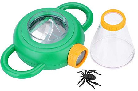 Bug Viewer Becherlupe, ABS Kunststoff Kleine Insektenlupe Bug Lupe mit 4X Vergrößerung Power und Griff für Kinder Kinder pädagogische
