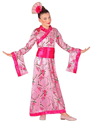 Widmann 09878 Barndräkt asiatisk prinsessa, flickor, rosa