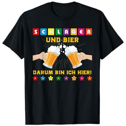 Schlager Schlagerparty Schlagerkonzert Kostüm Musik Outfit T-Shirt