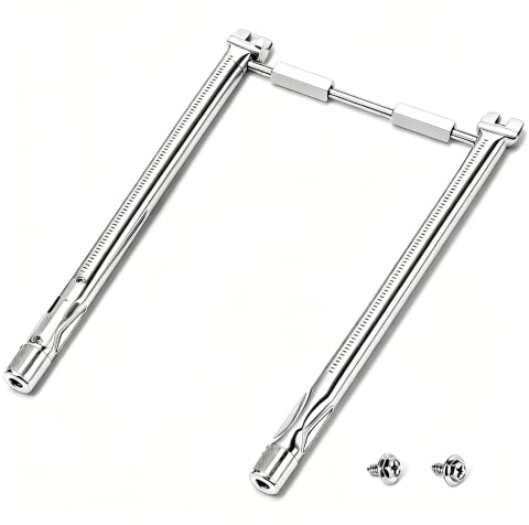 Denmay 69785 45.7 CM Bruciatore a Gas Barbecue Ricambi per Weber Spirit 200 Spirit E210 S210 E220 S220 BBQ Bruciatori per Weber 46100001 46110001, 46113101, 47100001 (con Manopola Frontale) 69785