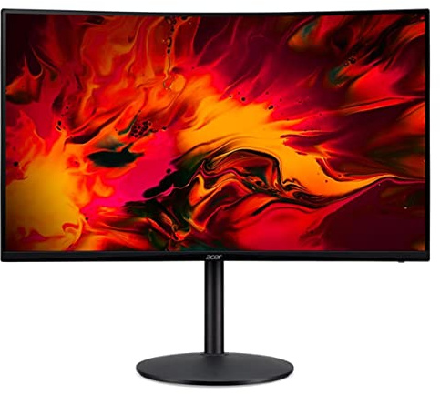 acer Nitro XZ320Q Xbmiiphx 31,5 1500R - Monitor curvo Full HD (1920 x 1080) VA Zero Frame con tecnologia Adaptive-Sync, frequenza di aggiornamento 240 Hz, VRB da 1 ms, (Display Port e 2 porte HDMI