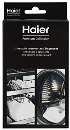 Haier HDDW1006B Anticalcare Lavatrice e Lavastoviglie, Igienizzante e Sgrassante, Universale, in Polvere, Confezione da 6 Bustine a Protezione per 6 Mesi