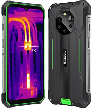 Blackview BL8800 Pro - Smartphone 5G - Double Sim - Ecran de 6.58'' - 128 Go, 8 Go RAM - Vert - Certifié IP68 & IP69K - Appareil Photo Principal de 50 + 20 + 8 + 2 Mpx