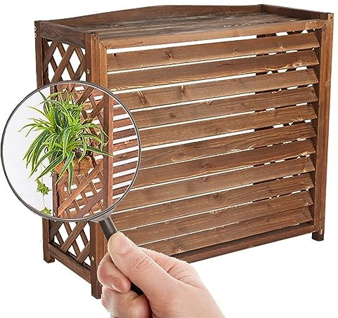 Support De Climatisation Caché For Climatiseur Et Pompe À Chaleur, Grille De Protection, Robuste, Décoration De Jardin, Présentoir For Plantes De Balcon, Poubelle, Support À Fleurs ( Size : 100x43x94c