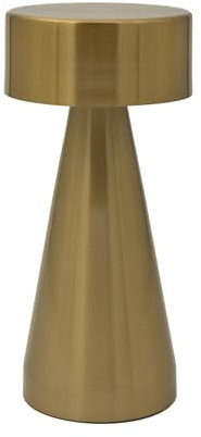 Luxus - Tischlampe Touch - Chloé - Gold - H21 x Ø9 - Terrassenlampe - Schreibtischlampe - LED - Wiederaufladbar - Dimmbar - Kabellos - Tischlampe für innen und außen