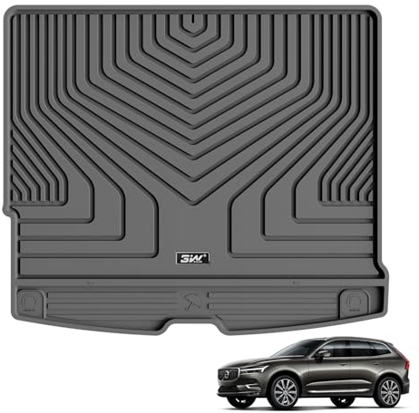 3W Boot Liner Fit for VOLVO XC60 2019-2024 2025, All Weather TPE Dog Friendly 3D Scanning Premium MatsCustom Fit for VOLVO XC60 Waterproof Non-Slip Trunk Mats Easy to Install Car Accessories
