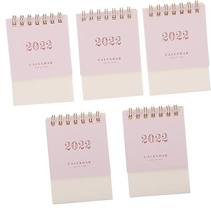 Amosfun 5stücke Teiliges Kreativer Desktop-kalender Minimalistische Tragbare Tischkalender Für Lehrer Büroangestellte Und Schüler Zeitplaner Für Zuhause Und Büro