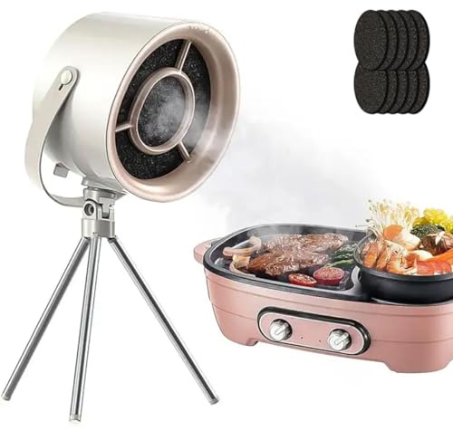 Portable Mini Range Hood, 3 Levels Adjustable Desktop Range Hood, Removable Low-noise Exhaust Fan, 2 Ways To Use, TypeC Charging, With 10 Filters for Indoor, Outdoor