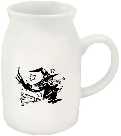 Azeeda 300ml 'Flying Witch & Cat' Ceramic Milk Jug (MJ00011130)