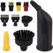 10 Pièces Accessoire pour Karcher Nettoyeur Vapeur, Rondes Grande Brosses, Buse, Brosses Plates, Brosses, Brosse Ronde avec Grattoir, pour Karcher SC1 SC2 SC3 SC4 SC5 CTK10 CTK20